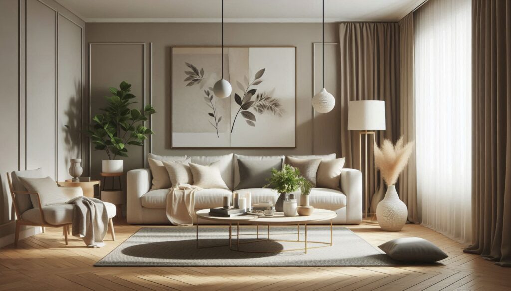 Living room with multi-functional furniture