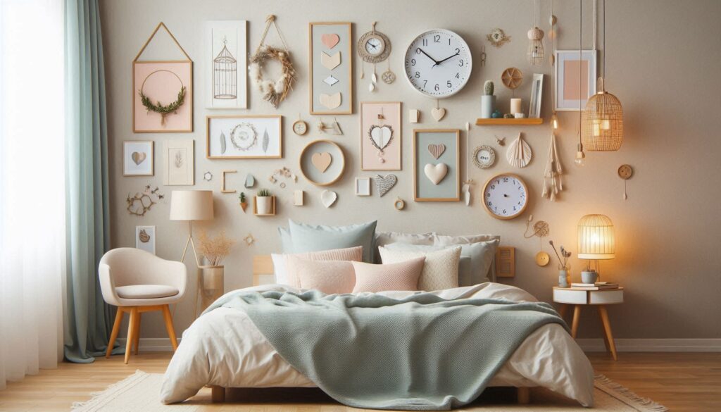 DIY wall decor for bedroom, cozy and personal